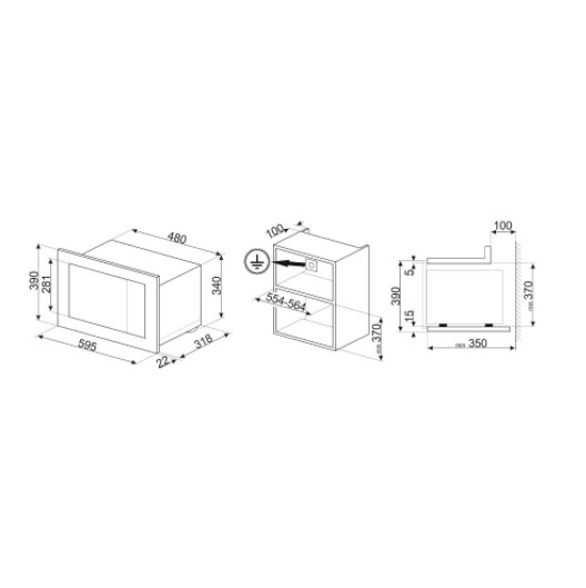 Lò nướng kết hợp vi sóng âm tủ Hafele FMI120N2 536.64.9611