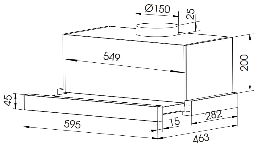 Máy hút mùi âm tủ Faster FS SYP 6222B0