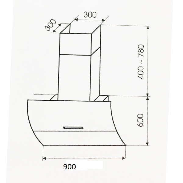 Máy hút mùi gắn tường Faster FS90CG (Đen)0