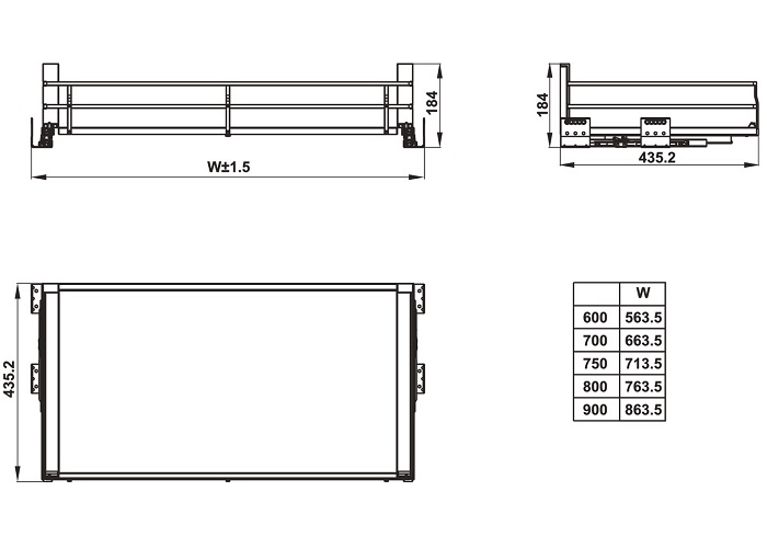 Kệ đựng xoong nồi HAFELE 549.08.867 - 800mm3