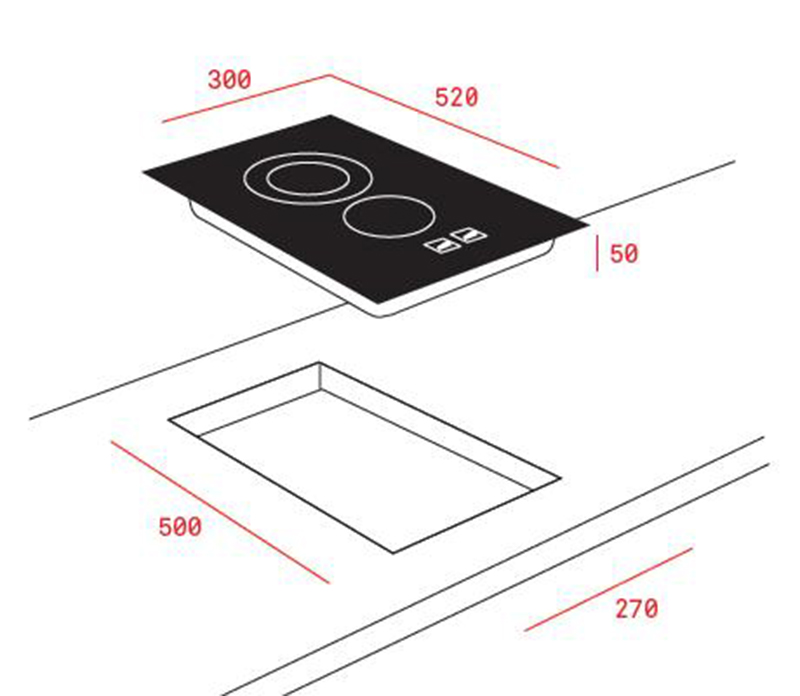 Bếp từ Domino TEKA SPACE IRF 32001