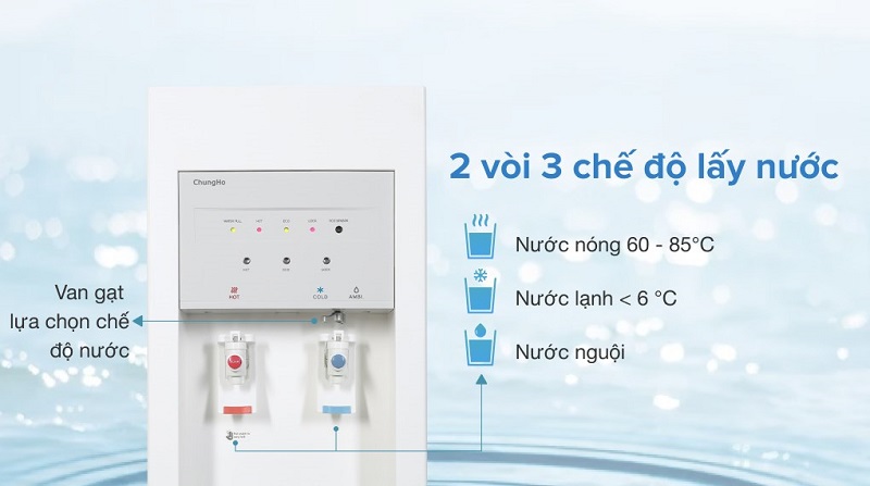 Máy lọc nước RO nóng, lạnh, thường ChungHo CHP-3800ST14