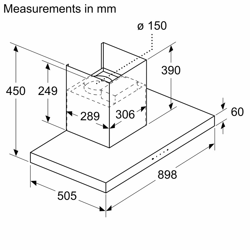 Máy hút mùi Bosch DWBM98G50B3