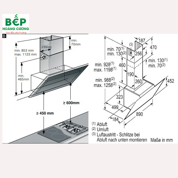 Hướng dẫn sử dụng máy hút mùi Bosch DWK97JM60