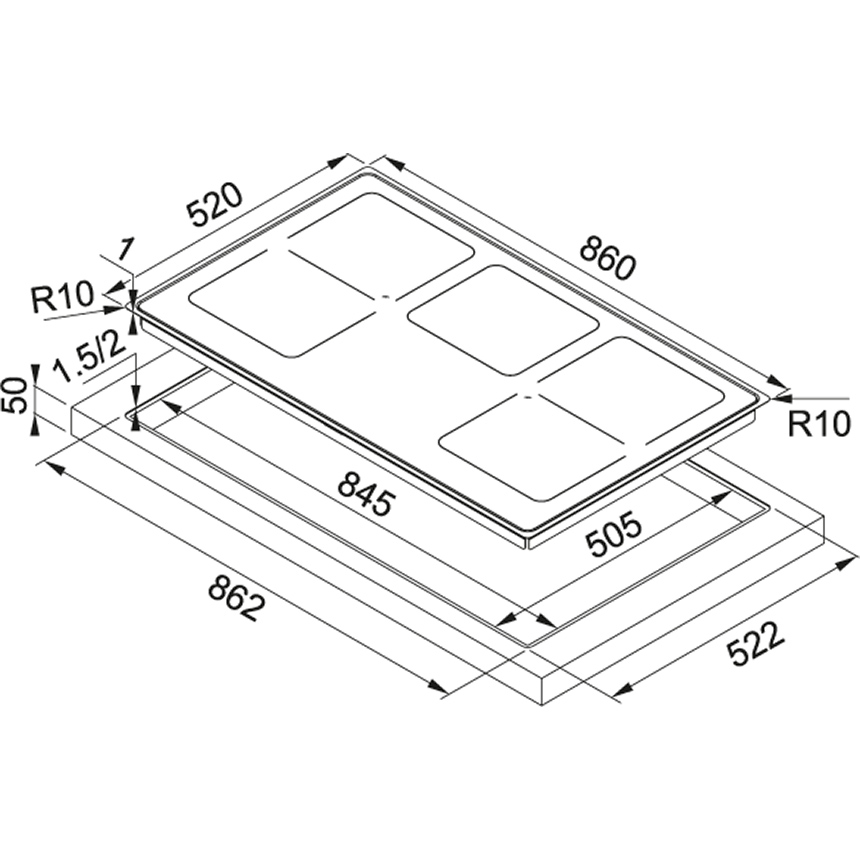 Bếp từ Franke FH FS 865 1I 2FLEX ST CH (108.0373.669)0