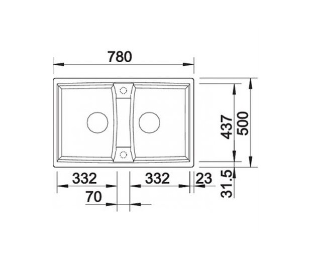 Chậu rửa bát Bosch Blanco LEXA 8 Alu Metalic 5249620