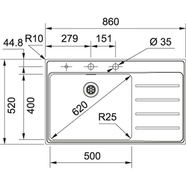 Chậu rửa Franke FSX 211 TPL RHD (127.0379.143)0