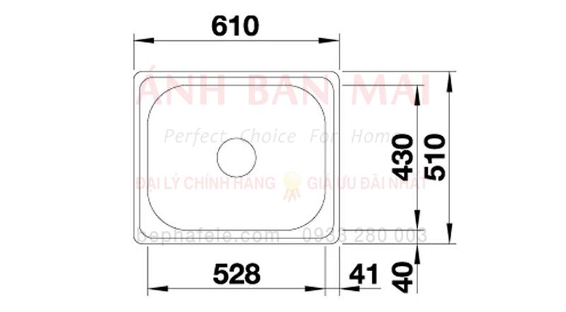 Chậu rửa bát inox Hafele Plenta 6 570.27.1990