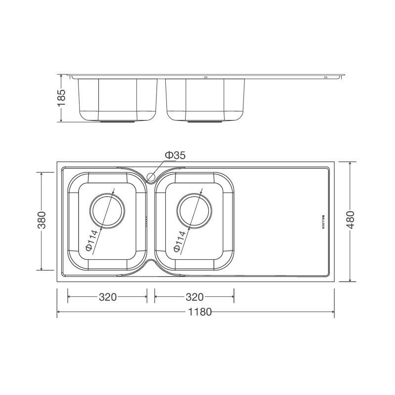 Chậu rửa bát Malloca MS 1026R0