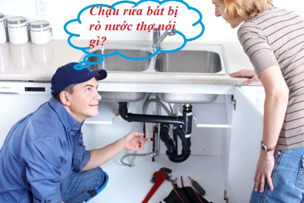 Chậu rửa bát bị rò rỉ 