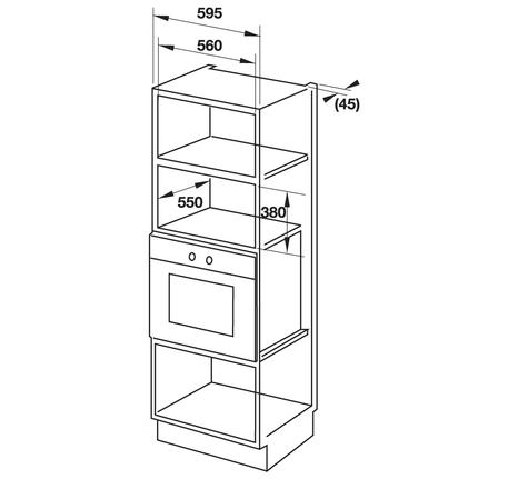 Lò vi sóng kết hợp nướng âm tủ Hafele HM-B38C 538.01.1110