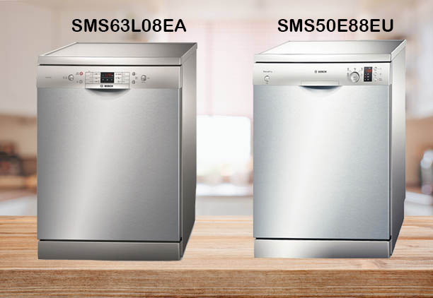 So sánh máy rửa bát Bosch SMS63L08EA và SMS50E88EU