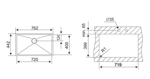 Chậu rửa bát Teka BE LINEA RO 72.40