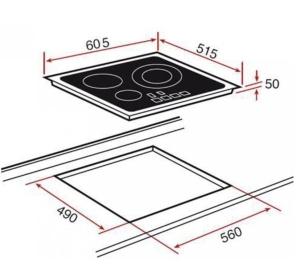 Cấu tạo chi tiết của bếp từ Teka IT 6350 IKNOB 