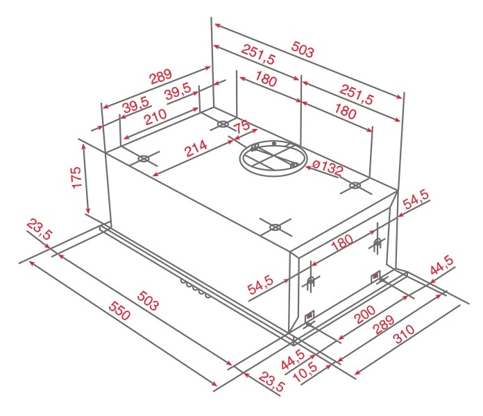 Thông số chi tiết của máy hút mùi Teka GHF 55