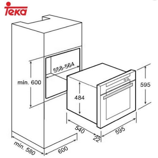 Thông số chi tiết của lò nướng Teka He 720 