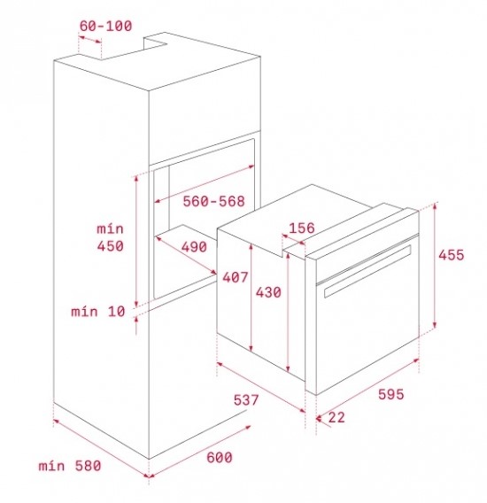 Thông số chi tiết của lò nướng Teka HLC 840