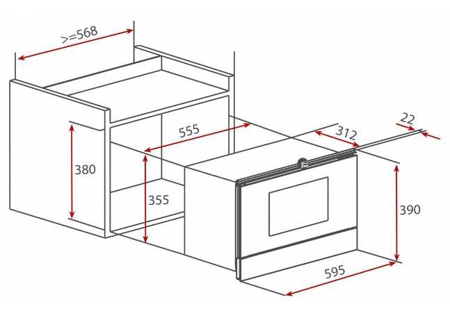 Thông số chi tiết của lò vi sóng Teka MWS 22 BI