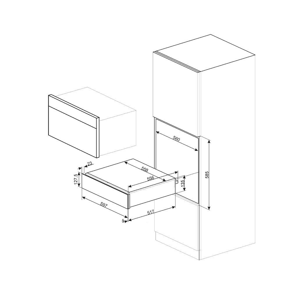 Khay phụ kiện rượu, cao 15 cm Hafele CPS615NR 536.54.9990