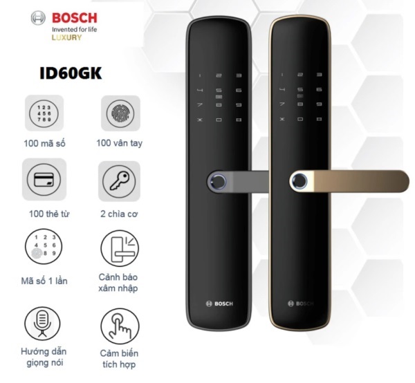 Khóa cửa điện tử BOSCH ID60 EU / Khóa vân tay