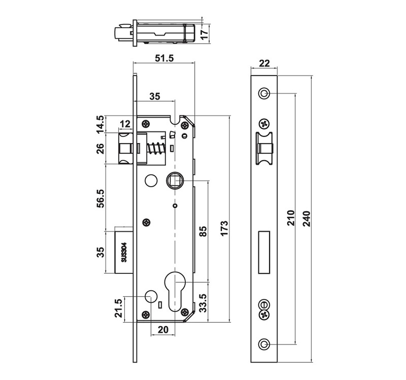 Khóa điện tử cửa nhôm Hafele DL6600 912.20.1452