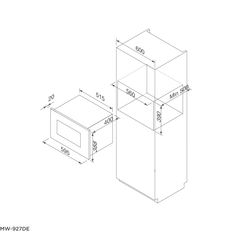 Lò vi sóng Malloca MW-927DE2