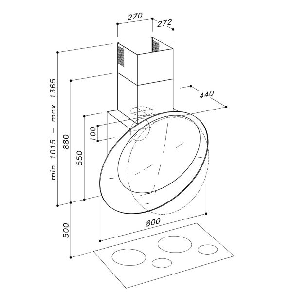 Máy hút áp tường Dudoff -Iris WB (HDW-S01WB)0