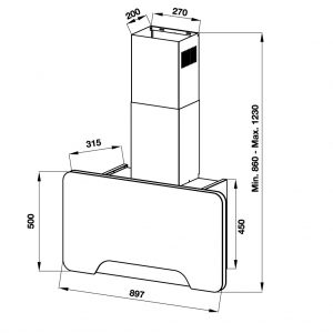 Máy hút mùi gắn tường Hafele HH-WVGS90A 533.80.2030