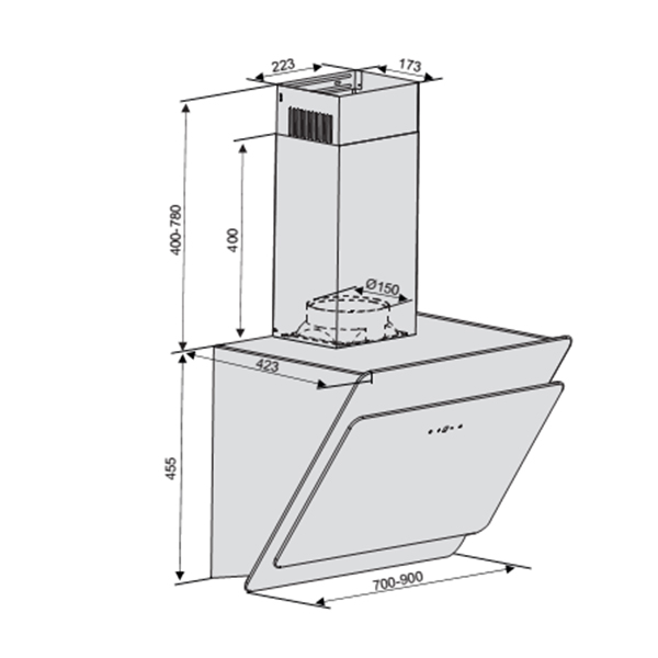 Máy hút mùi Lorca TA-6008C-700