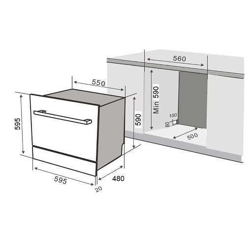 Máy rửa chén bát KAFF KF-BISW8001