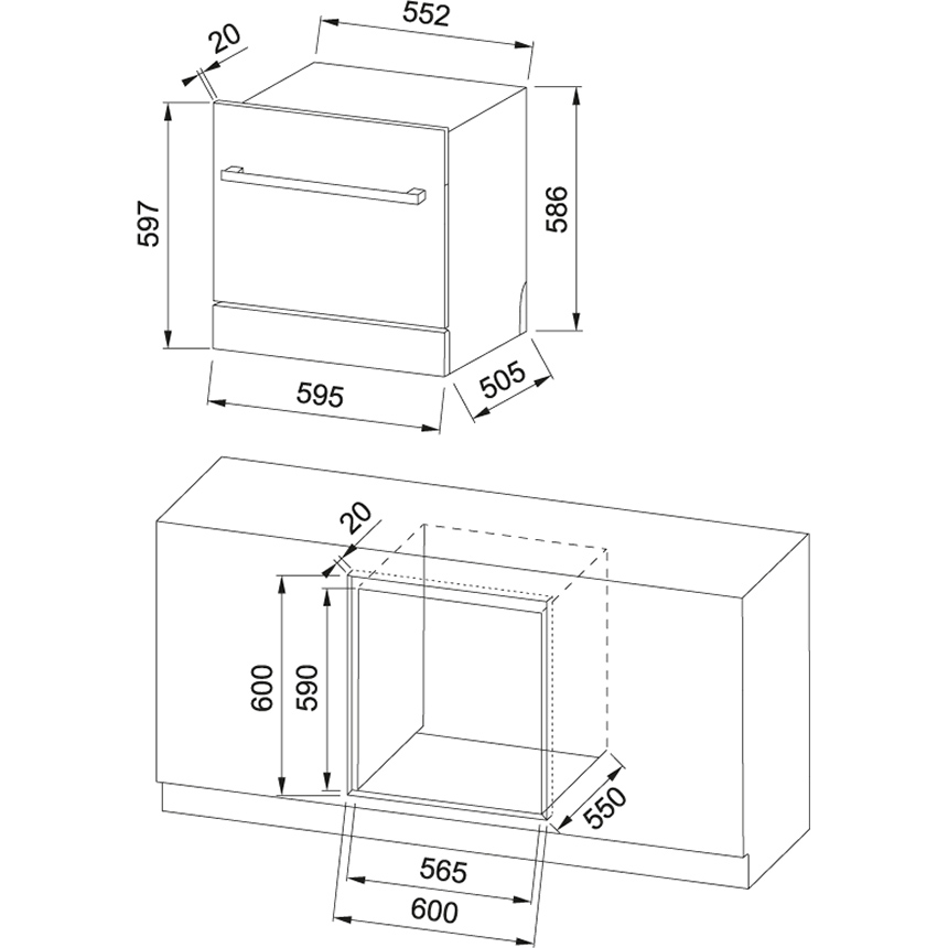 Máy rửa chén âm tủ Franke Onyx FDWS 608 A+ XS(117.0520.635)0