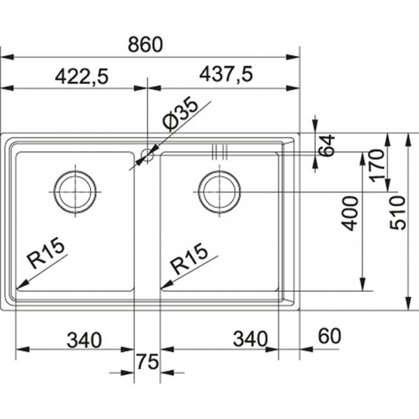 Chậu rửa chén bát FRANKE NPX 6200