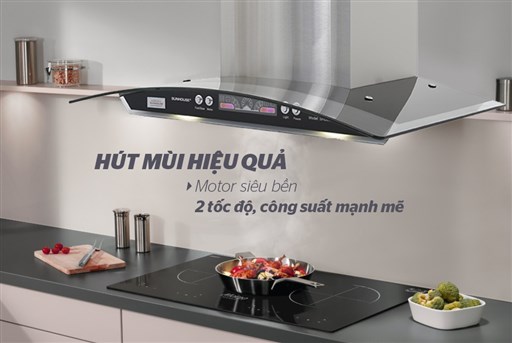 Công suất mạnh mẽ, hút mùi hiệu quả cao, không gian trong lành.