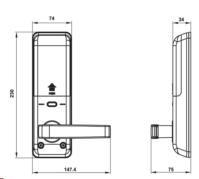 Khóa điện tử Hafele EL7700-TCS 912.20.5600