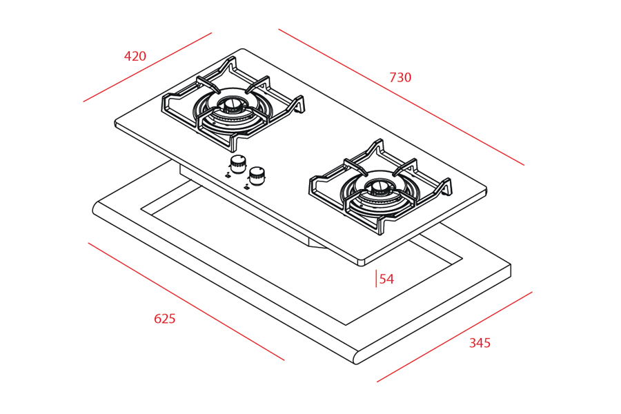 Bếp ga TEKA GSI 73 2G AI AL 2TR0