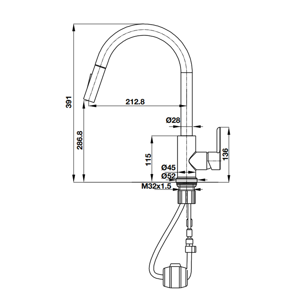 Vòi bếp Häfele HT21-CH1P2870