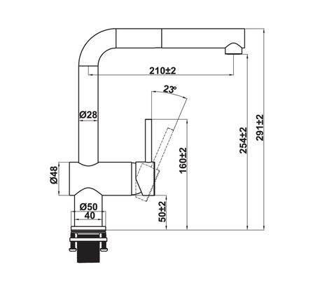 Vòi rửa bát Hafele HT21-CH1P254 577.55.2001