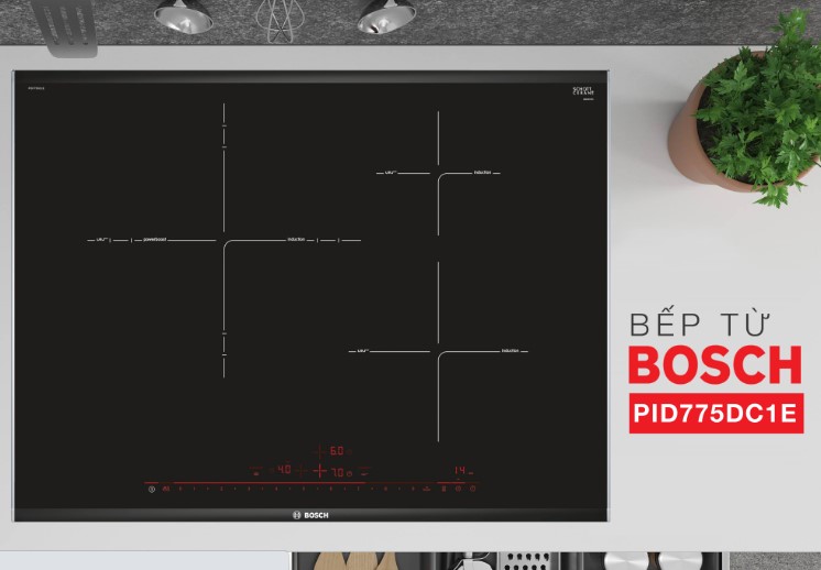 Bếp từ Bosch PID775DC1E với thiết kế sang trọng