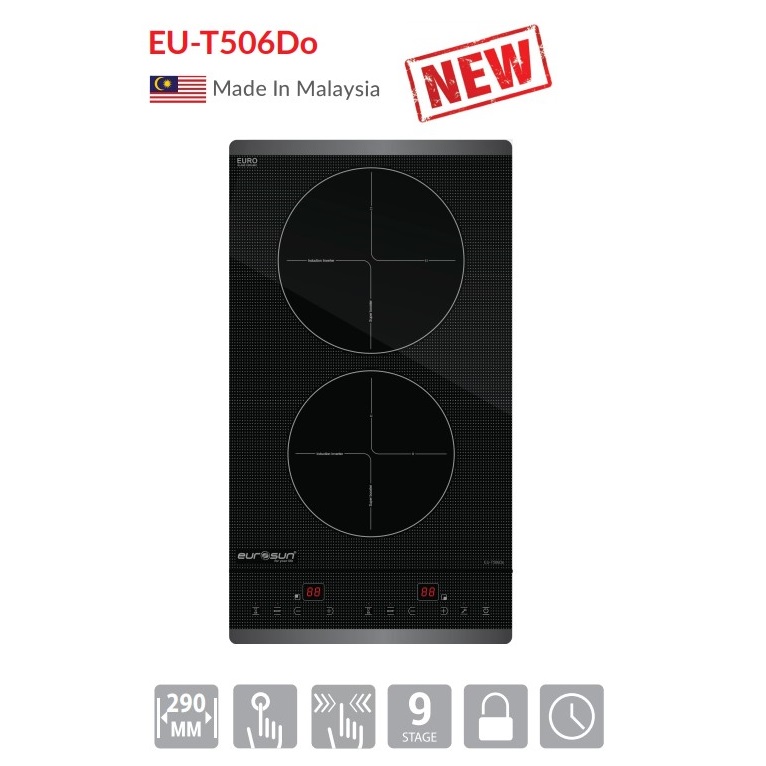 Bếp từ domino 2 vùng nấu Eurosun EU-T506Do