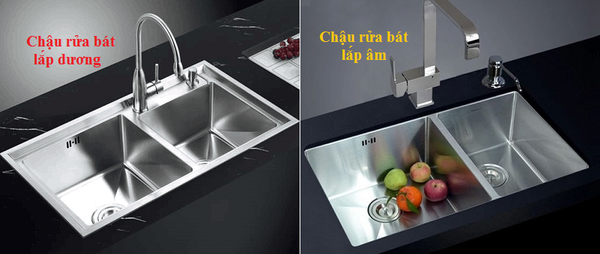 Lựa chọn chậu rửa lắp âm hay chậu rửa lắp âm cho căn bếp gia đình bạn