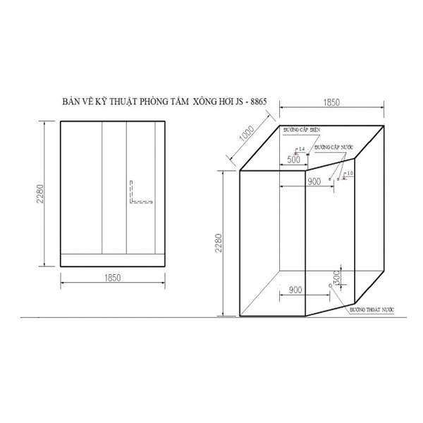 Phòng tắm xông hơi khô ướt Govern JS-88650