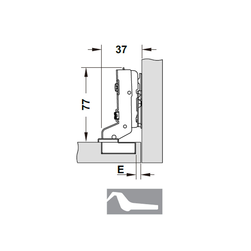 Bản lề CUCINA LEGATO 334.00.063 mạ niken, sáng0