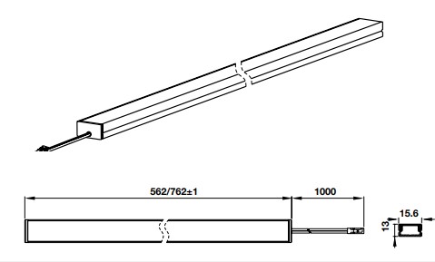 Đèn LED thanh tích hợp cảm biến cửa CUCINA 833.01.4075620