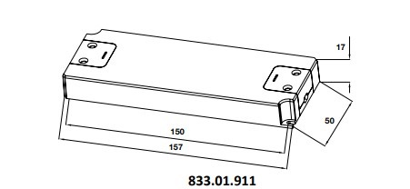 Nguồn đèn Led STELLA 12V CUCINA 833.01.911 157 x 50 x 170