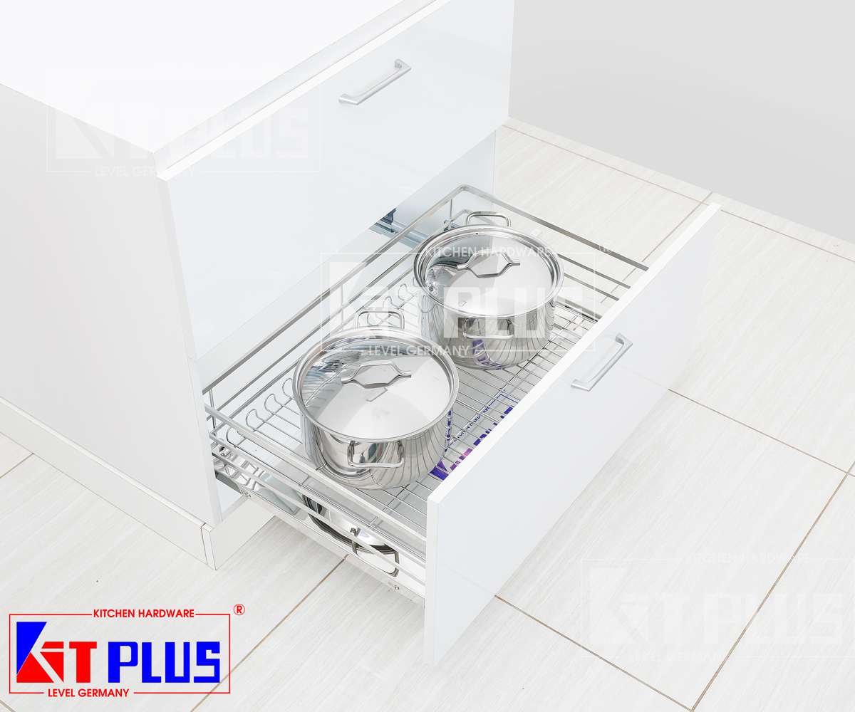 Giá xoong nồi nan dẹt inox mờ Kit Plus BG VIP.60