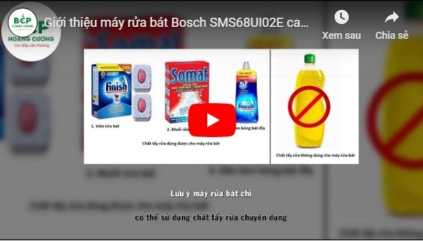 Video giới thiệu máy rửa bát Bosch SMS68UI02E