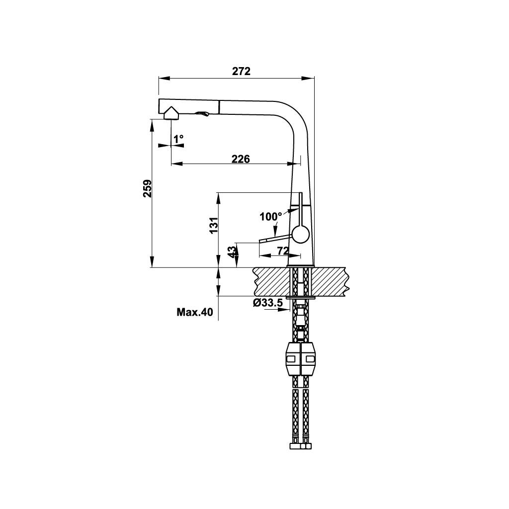 Vòi rửa bát Hafele HT20-GH1P2590