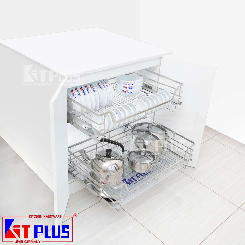 Giá xoong nồi nan dẹt inox mờ Kit Plus BG VIP.600