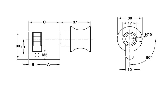 Ruột khóa 1 đầu vặn Hafele 916.08.253, 45,5mm Đồng thau0