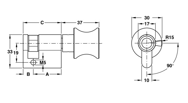 Ruột khóa 1 đầu vặn Hafele 916.08.412, 41,5mm Đồng thau0